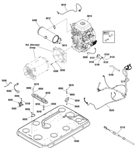 Power Group Diagram and Parts List for 040547-02  Briggs and Stratton Generator